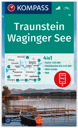 Wandelkaart 16 Traunstein & Waginger See - Kompass