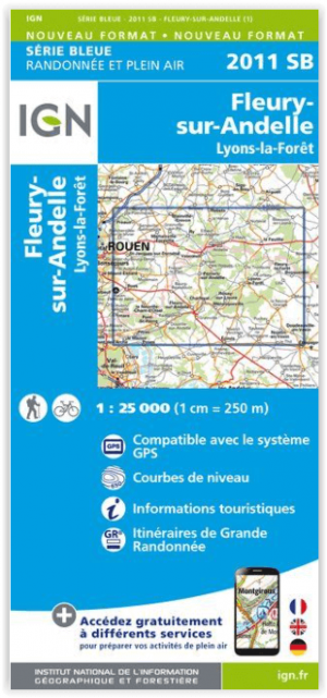 Wandelkaart 2011 SB Fleury-sur-Andelle & Lyons-la-Forêt - IGN