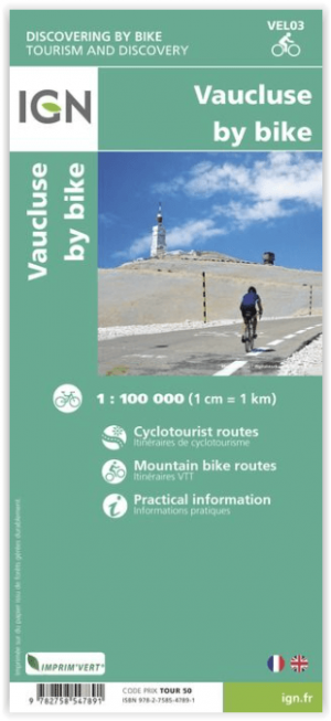 Fietskaart VEL03 - Vaucluse à vélo - IGN
