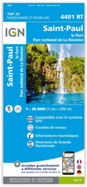Wandelkaart 4401 RT St-Paul-le-Port - Ile Réunion - IGN