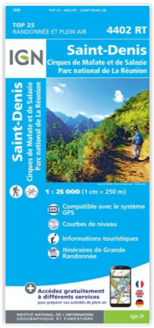 Wandelkaart 4402 RT St-Denis - Ile Réunion - IGN