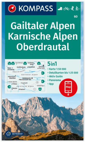 Wandelkaart 60 Gailtaler Alpen & Karnische Alpen - Kompass