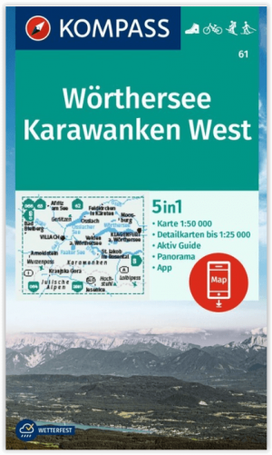 Wandelkaart 061 Wörthersee & Karawanken West - Kompass