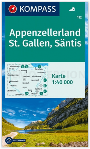 Wandelkaart 112 - Appenzellerland- St. Gallen & Säntis - Kompass