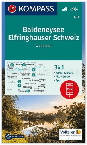 Wandelkaart 493 Baldeneysee & Elfringhauser Schweiz - Kompass
