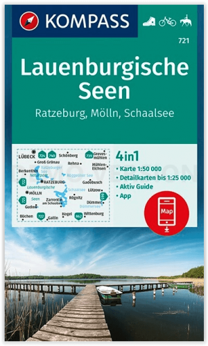 Wanderlkaart 721 Lauenburgische Seen - Kompass