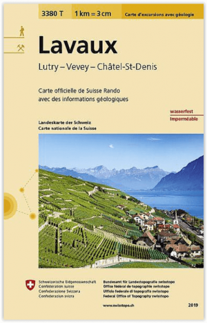 Wandelkaart 3380 T Lavaux- Vevey- Châtel-St-Denis - Swisstopo