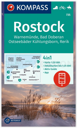 Wandelkaart 735 Rostock - Kompass Karten