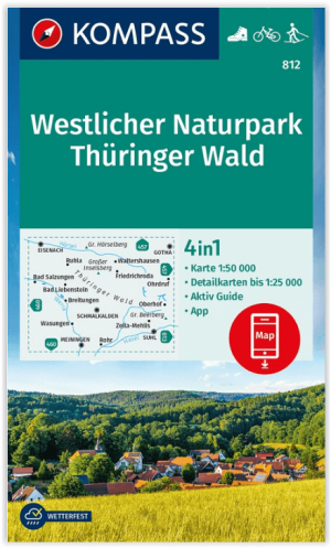 Wandelkaart 812 Westlicher NP Thüringer Wald - Kompass