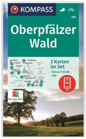 Wandelkaart 186 Oberpfälzer Wald - Kompass