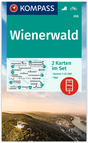 Wandelkaart 208 Wienerwald Wenen - Kompass