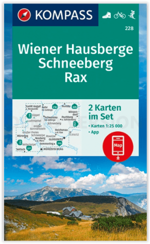 Wandelkaart 228 Wiener Hausberge & Schneeberg - Kompass