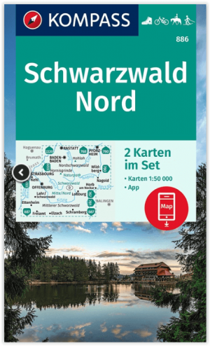 Wandelkaart 886 Schwarzwald Nord - Kompass