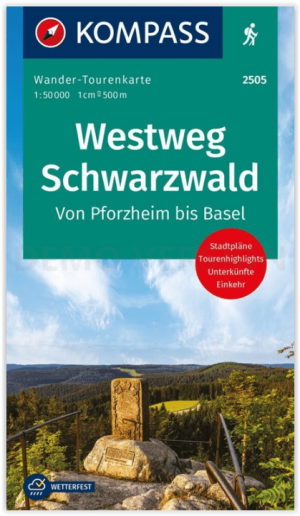 Wandelkaart 2505 Westweg Schwarzwald - Kompass