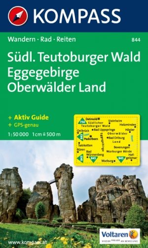 TOPO Wandelkaart 844 - Südlicher Teutoburger Wald - Kompass