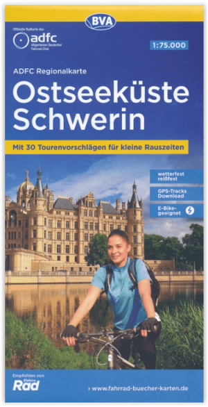 Fietskaart ADFC Regionalkarte Schwerin & Ostseeküste - ADFC