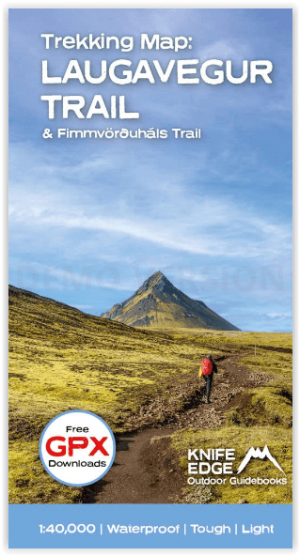 Wandelkaart Iceland's Laugavegur trail - Knife Edge
