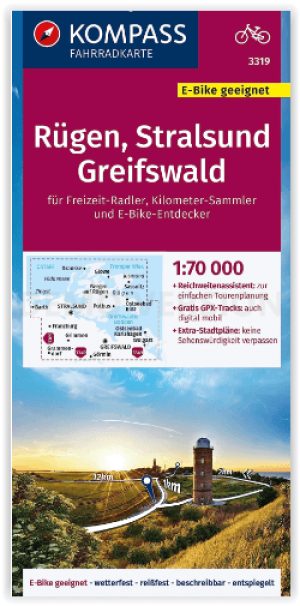 Fietskaart 3319 Rügen- Stralsund & Greifswald - Kompass