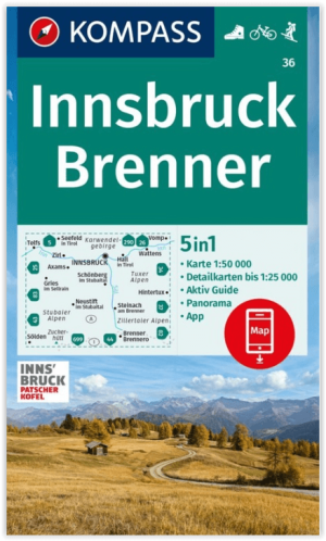 Wandelkaart 36 Innsbruck & Brenner - Kompass