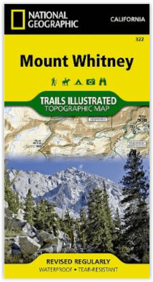 Wandelkaart 322 Mount Whitney California - Nat Geo