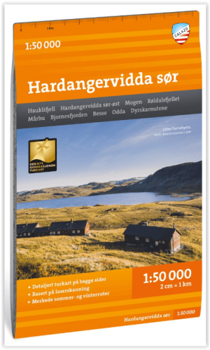 Wandelkaart Tourkaart 110 Hardangervidda NP Sør - Zuid - Calazo