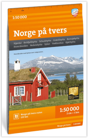 Wandelkaart Tourkaart 270 Norge på tvers - Calazo
