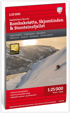 Wandelkaart Hoogalpinekaart 230 Rombakstøtta & Skjomtinden Calazo
