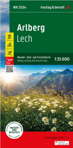Wandelkaart Arlberg & Tiroler natuurpark Lech - F&B