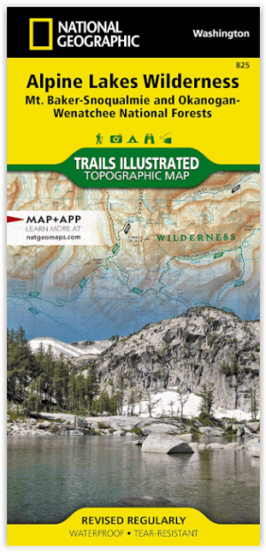 Wandelkaart 825 Alpine Lakes Wilderness Washington - Nat Geo