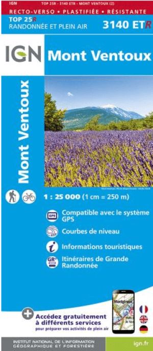 Wandelkaart 3140 ET(R) Mont Ventoux - IGN