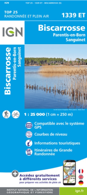 Wandelkaart 1339 ET Biscarosse & Parentis-en-Born - IGN