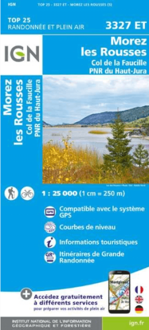 Wandelkaart 3327 ET Morez & les Rousses - IGN