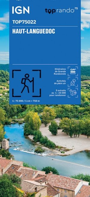 Wandelkaart TOP75 022 Haut-Languedoc - IGN