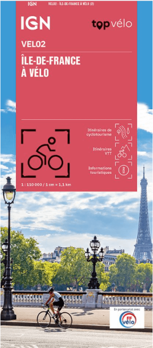 Fietskaart VEL02 Ile-de-France à vélo - IGN Top vélo