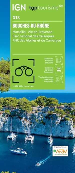 Wandelkaart Fietskaart D13 Bouches-du-Rhône - IGN