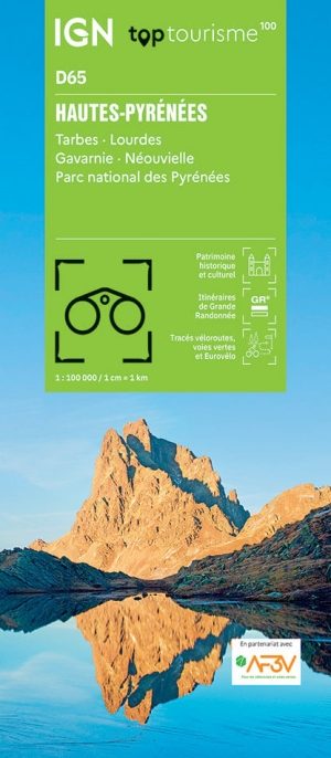 Wandelkaart Fietskaart D65 Hautes-Pyrénées - IGN