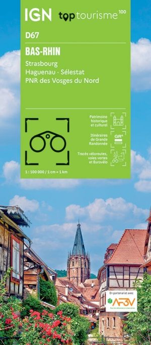Wandelkaart Fietskaart D67 Bas-Rhin - IGN