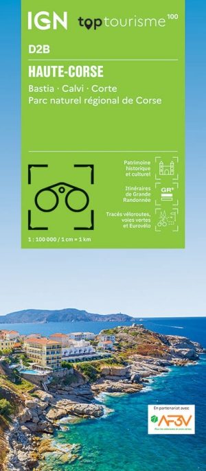 Wandelkaart Fietskaart D2B Haute-Corse - IGN
