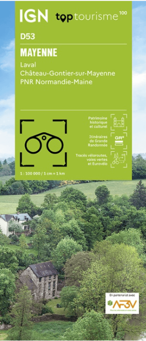 Wandelkaart Fietskaart D53 Mayenne Pays-de-le-Loire - IGN