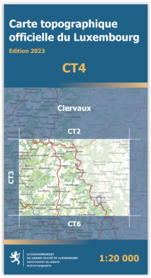 Wegenkaart CT04 Clervaux Provincie Luxemburg - TD Luxemburg