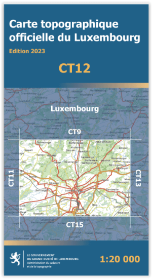 Wegenkaart CT12 Luxembourg stad Prov. Luxemburg - TD Luxemburg