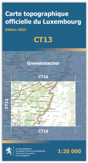Wegenkaart CT13 Grevenmacher Provincie Luxemburg - TD Luxemburg