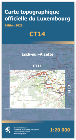 Wegenkaart CT14 Esch-Sur-Alzette Prov. Luxemburg - TD Luxemburg