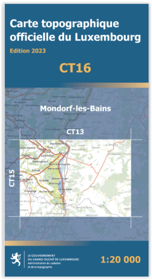 Wandelkaart CT16 Mondorf-Les-Bains Prov. Luxemburg - TD Luxemburg
