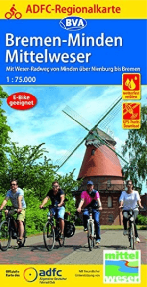 Fietskaart ADFC Regionalkarte Bremen, Minden & Mittelweser - ADFC