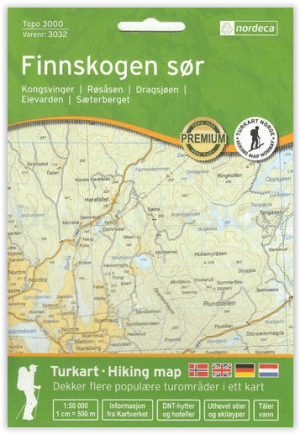 Wandelkaart 3032 Finnskogen Sor Zuid - Nordeca