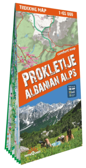 Wandelkaart Prokletije NP Albanese Alpen - Terraquest