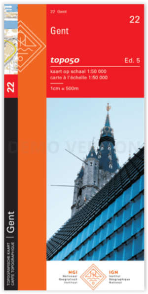 TOPO Wandelkaart 22 Gent - NGI
