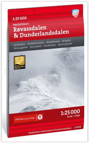 Wandelkaart Hoogalpinekaart 275 Røvassdalen & Dunderlandsdalen