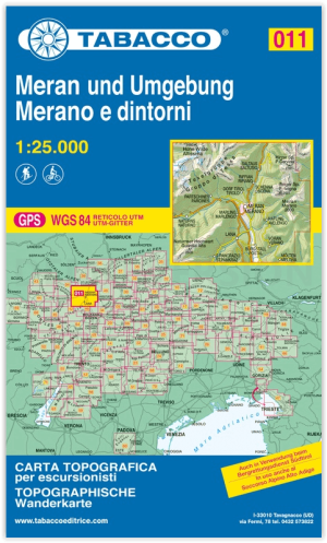 Wandelkaart 011 Merano und Dintorni - Tabacco